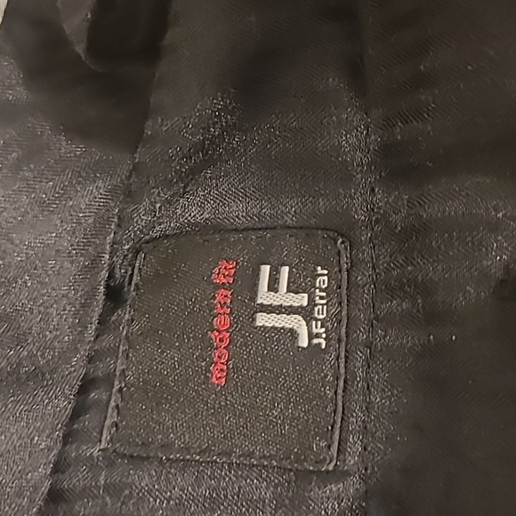 Men's Jf J. Ferrar Black Modern fit pinstriped Dress Pants - Picture 5 of 6